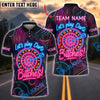 BlueJose Darts Let‚Äö√Ñ√¥s Play Darts Neon Attitude Style Personalized Name, Team Name Shirt