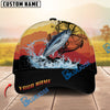 BlueJose Fishing Mountain Lake Legend Personalized Cap (13 Breeds)