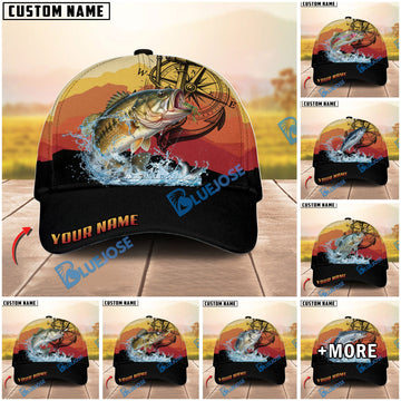 BlueJose Fishing Mountain Lake Legend Personalized Cap (13 Breeds)