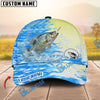 BlueJose Fishing Blue Lake Pattern Personalized Cap (13 Breeds)
