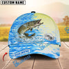 BlueJose Fishing Blue Lake Pattern Personalized Cap (13 Breeds)