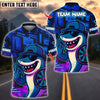 BlueJose Darts Shark Graffiti Style Customized Name, Team Name 3D Shirt (4 Colors)