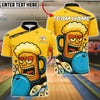 BlueJose Bowling And Pins Funny Beer Mug Customized Name, Team Name 3D Shirt (4 Colors)