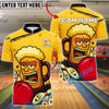 BlueJose Bowling And Pins Funny Beer Mug Customized Name, Team Name 3D Shirt (4 Colors)
