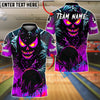 BlueJose Bowling And Pins Evil Pumpkin Demon Customized Name, Team Name 3D Shirt (4 Colors)