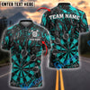 BlueJose Darts Black Marble Target Bullseye Personalized Name, Team Name Shirt (4 Colors)