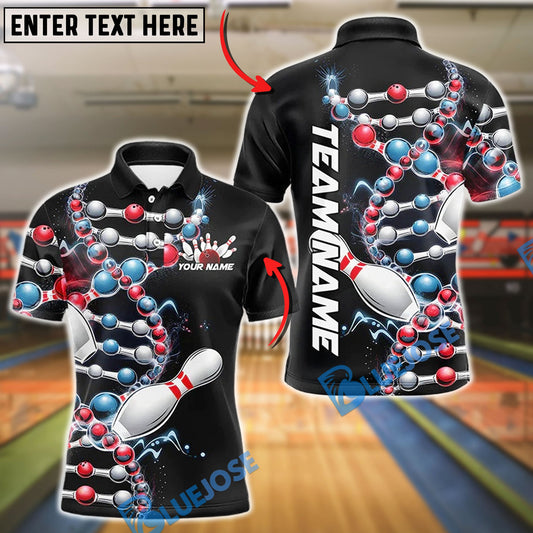 BlueJose Bowling And Pins Bowling Is In My Dna Customized Name, Team Name 3D Shirt