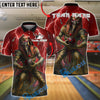 BlueJose Bowling And Pins Mummy Pharaoh Lightning Storm Customized Name, Team Name 3D Shirt (4 Colors)