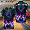 BlueJose Bowling And Pins Werewolf Fire Eyes Customized Name, Team Name 3D Shirt (4 Colors)