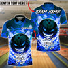BlueJose Bowling And Pins Angry Flame Customized Name, Team Name 3D Shirt (4 Colors)