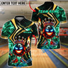 BlueJose Bowling And Pins King Ball With Crown Customized Name 3D Shirt (4 Colors)