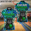 BlueJose Bowling And Pins Angry Wolf Graffiti Customized Name 3D Shirt (4 Colors)