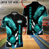 BlueJose Bowling And Pins Dragon Black Design Customized Name, Team Name 3D Shirt (4 Colors)