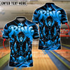 BlueJose Bowling And Pins HipHop King Lion Customized Name, Team Name 3D Shirt (4 Colors)