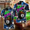 BlueJose Billiards 8-Ball God Bless Street Style Personalized Name Shirt (4 Colors)
