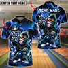 BlueJose Bowling Hiphop Gorilla Design Customized Name, Team Name 3D Shirt (4 Colors)