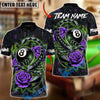 BlueJose Billiards 8-Ball Scorpion Rose Customized Name, Team Name 3D Shirt (4 Colors)
