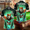 BlueJose Billiards Flaming Crown 8 Ball With Beer Design Personalized Name, Team Name Unisex Shirt (4 Colors)