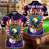 BlueJose Billiards 8-Ball American Eagle Glory Wings Design Personalized Name, Team Name Unisex Shirt (6 Colors)