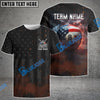 BlueJose Billiards 8 Ball Smoke American Flag Personalized Name, Team Name Shirt