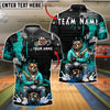 BlueJose Bowling And Pins Bear Graffiti Hoodie Gangster Customized Name, Team Name 3D Shirt (4 Colors)