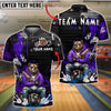 BlueJose Bowling And Pins Bear Graffiti Hoodie Gangster Customized Name, Team Name 3D Shirt (4 Colors)