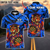 BlueJose Darts Streetwear Tiger with Dartboard Customized Name, Team Name 3D Shirt (4 Colors)