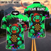BlueJose Darts Colorful Patchwork Bear Design Customized Name, Team Name 3D Shirt (4 Colors)
