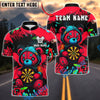 BlueJose Darts Colorful Patchwork Bear Design Customized Name, Team Name 3D Shirt (4 Colors)
