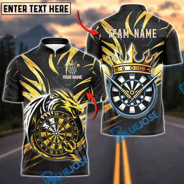BlueJose Darts Premium Dragon Design Customized Name, Team Name 3D Shirt (4 Colors)