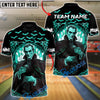 BlueJose Bowling & Pins Dracula Night Strike Customized Name, Team Name 3D Shirt (4 Colors)