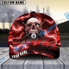 BlueJose Billiards Deadly Thunder Skull Personalized Name Cap (6 colors)