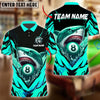 BlueJose Billiards Ball 8 Angry Shark  Personalized Name Shirt (4 Colors)