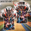 BlueJose Bowling And Pins Magic Bottle Customized Name 3D Shirt (4 Colors)