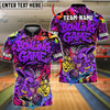 BlueJose Bowling And Pins Graffiti Colorful Bunny Customized Name, Team Name 3D Shirt (4 Colors)