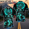 BlueJose Darts Samurai Warrior Target Pattern Multicolor Options Personalized Name Shirt (4 Colors)
