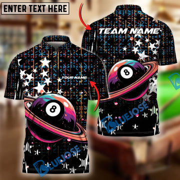 BlueJose Billiards Ball 8 Galaxy Personalized Name, Team Name Unisex Shirt
