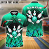 BlueJose Bowling And Pins Net Strike Customized Name, Team Name 3D Shirt (4 Colors)
