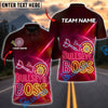 BlueJose Bullseye Darts Boss Neon Jet Personalized Name, Team Name Shirt (4 Colors)
