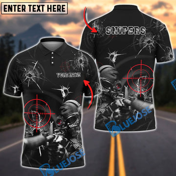 BlueJose Darts Sniper Aim Customized Name, Team Name 3D Shirt (4 Colors)