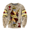 BlueJose Customize Name Poker King Skull Polo Shirt
