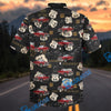 Bluejose Route 66 Vintage Red Pickup Truck  Hawaiian Shirt