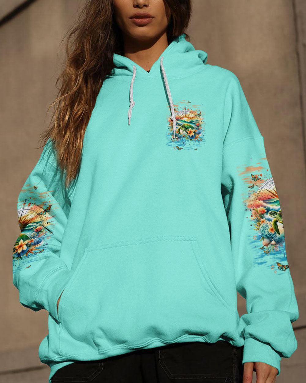 LET THE ADVENTURES BEGIN TURTLE COMPASS ALL OVER PRINT - TLNT1005246