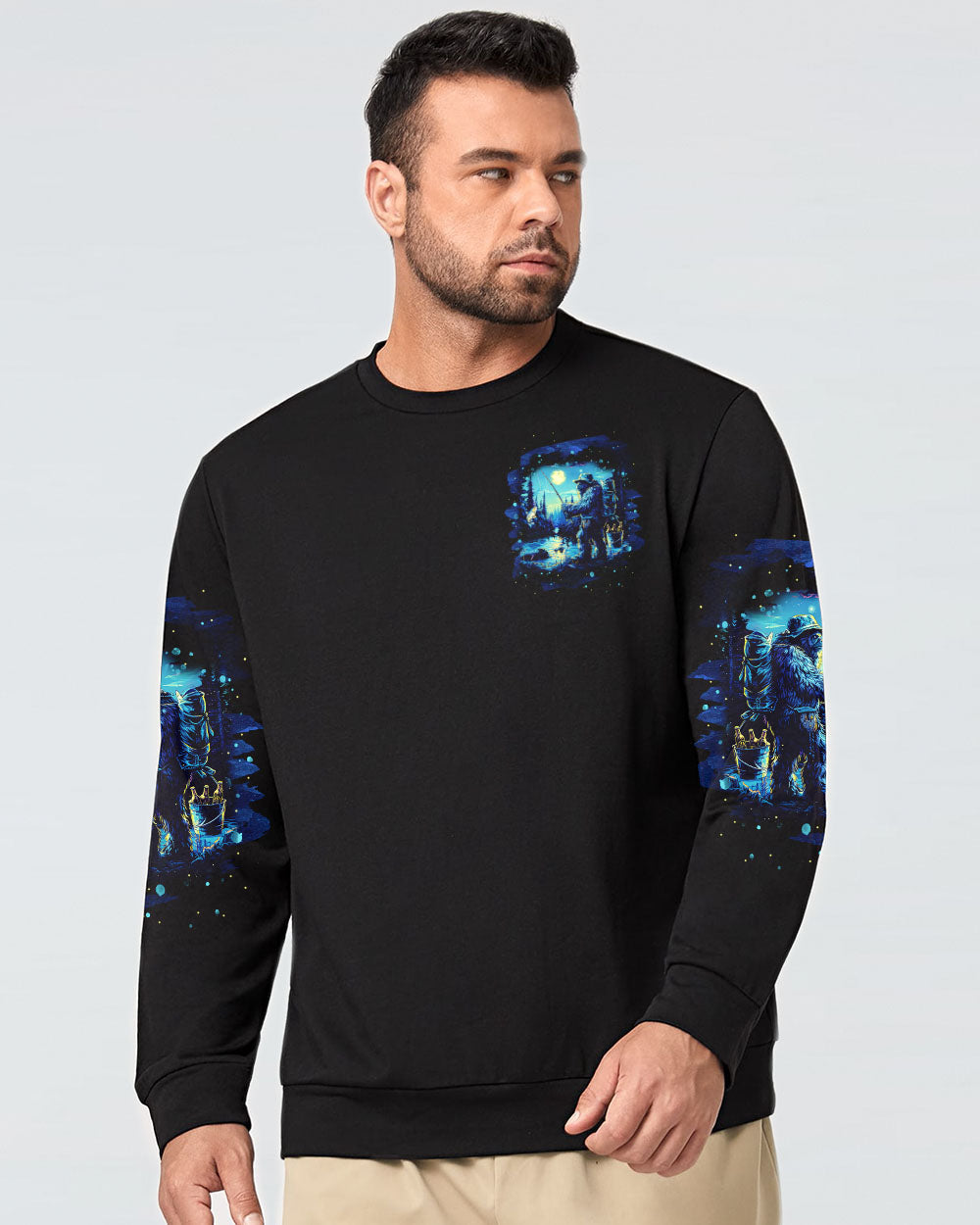 AND INTO THE FOREST I GO BIGFOOT FISHING ALL OVER PRINT - TLNT2102251
