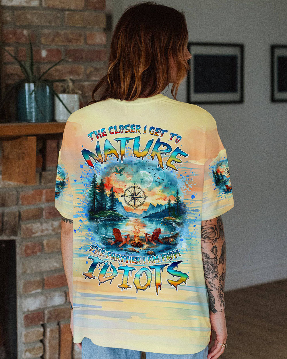  THE CLOSER I GET TO NATURE CAMPFIRE ALL OVER PRINT - TLNZ1111244