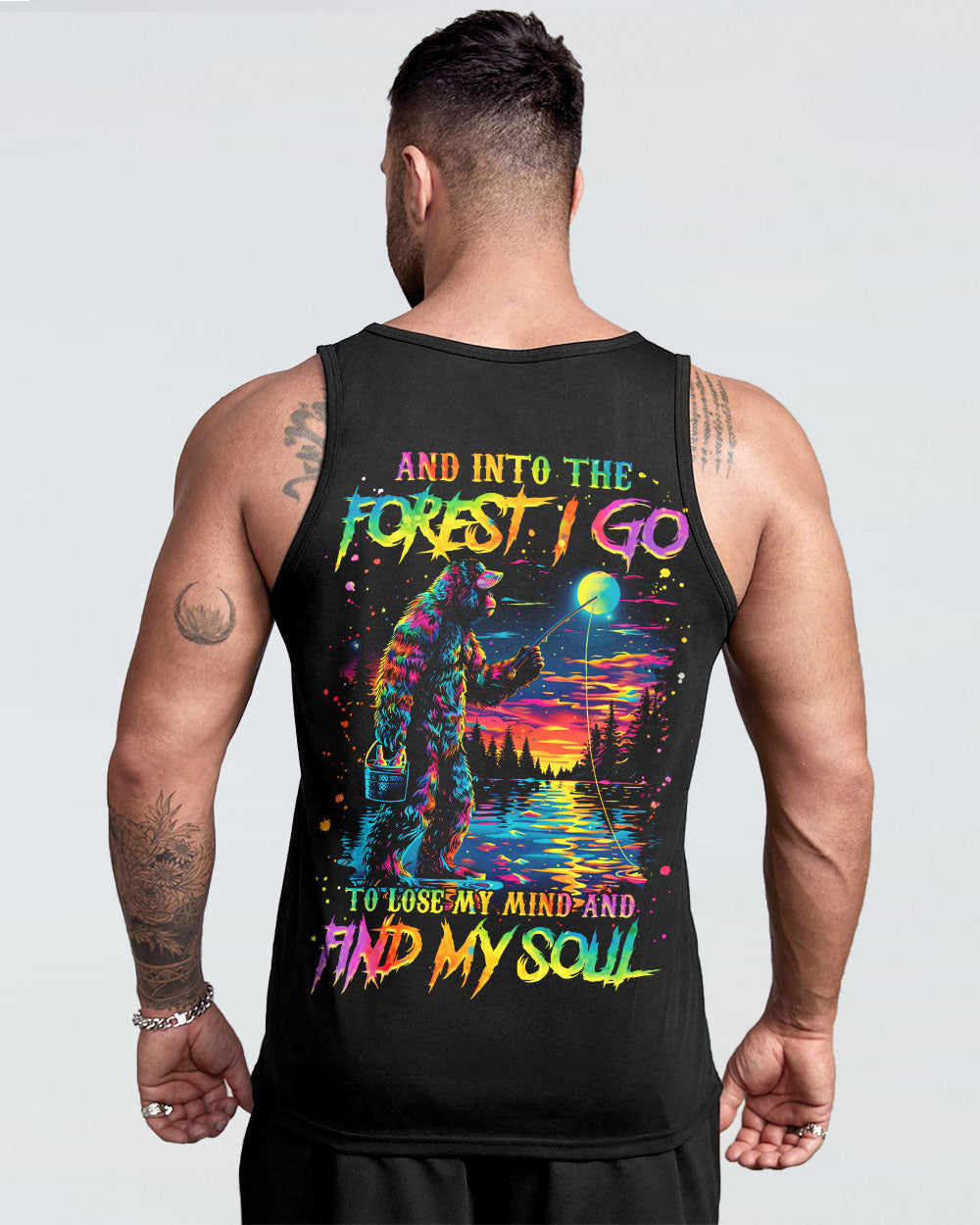 AND INTO THE FOREST I GO BIGFOOT FISHING ALL OVER PRINT - TLNZ1902254