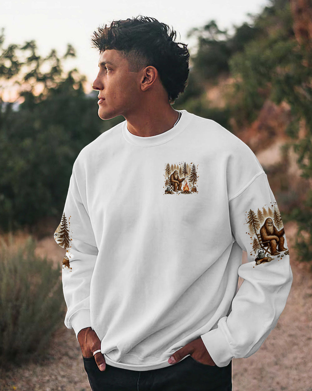 MAKING MEMORIES ONE CAMPFIRE AT A TIME BIGFOOT  ALL OVER PRINT - TLNZ2111244