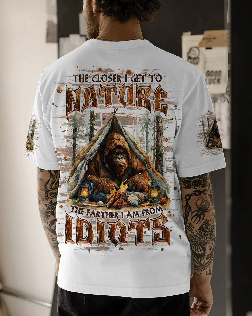 THE CLOSER I GET TO NATURE BIGFOOT ALL OVER PRINT - TLPQ0108241