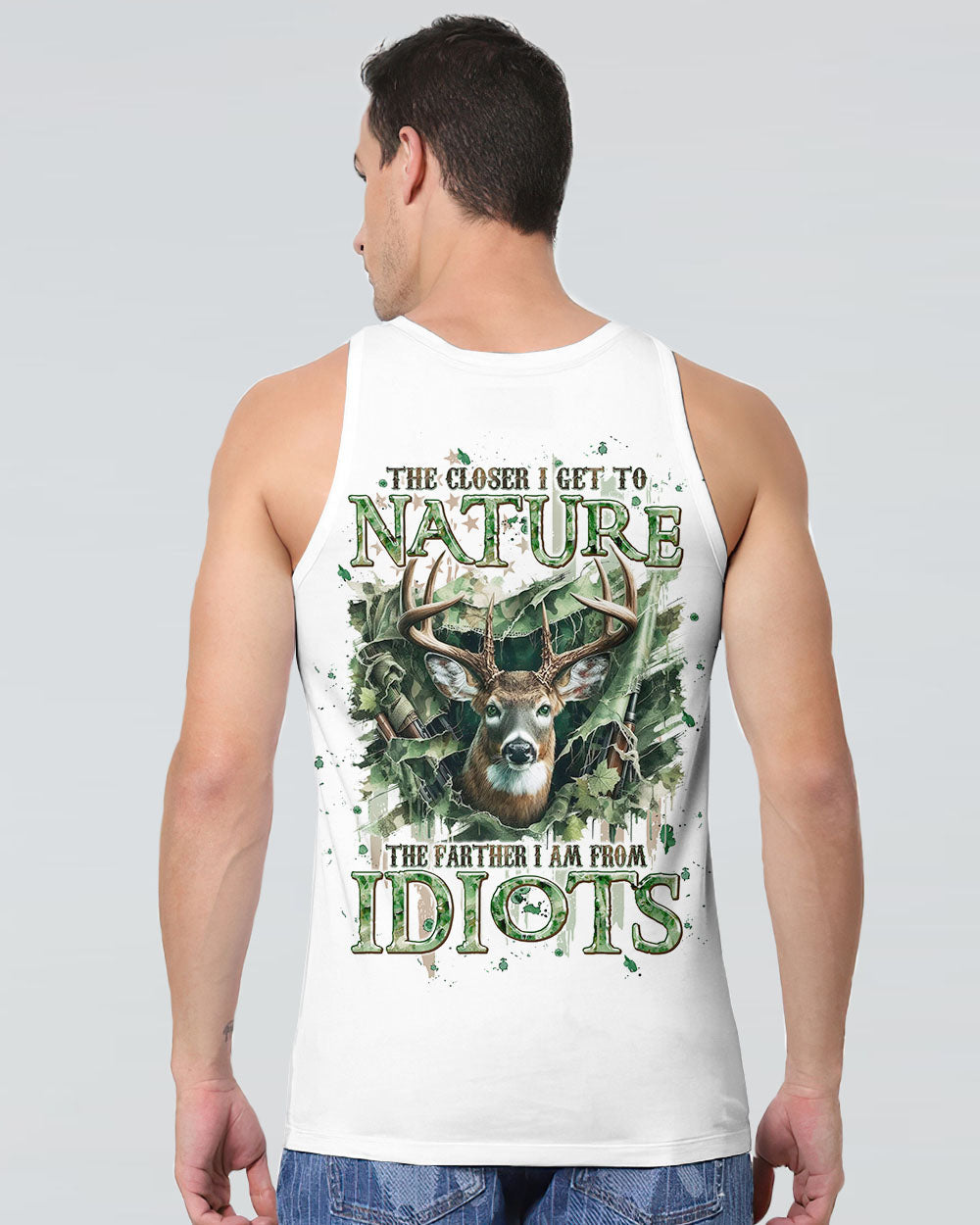 THE CLOSER I GET TO NATURE DEER HUNTING ALL OVER PRINT - TLPQ1807242