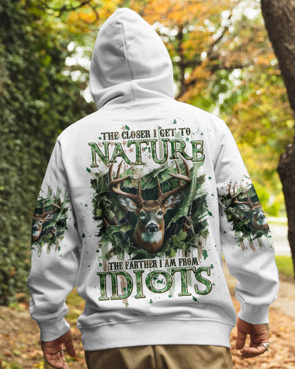 THE CLOSER I GET TO NATURE DEER HUNTING ALL OVER PRINT - TLPQ1807242